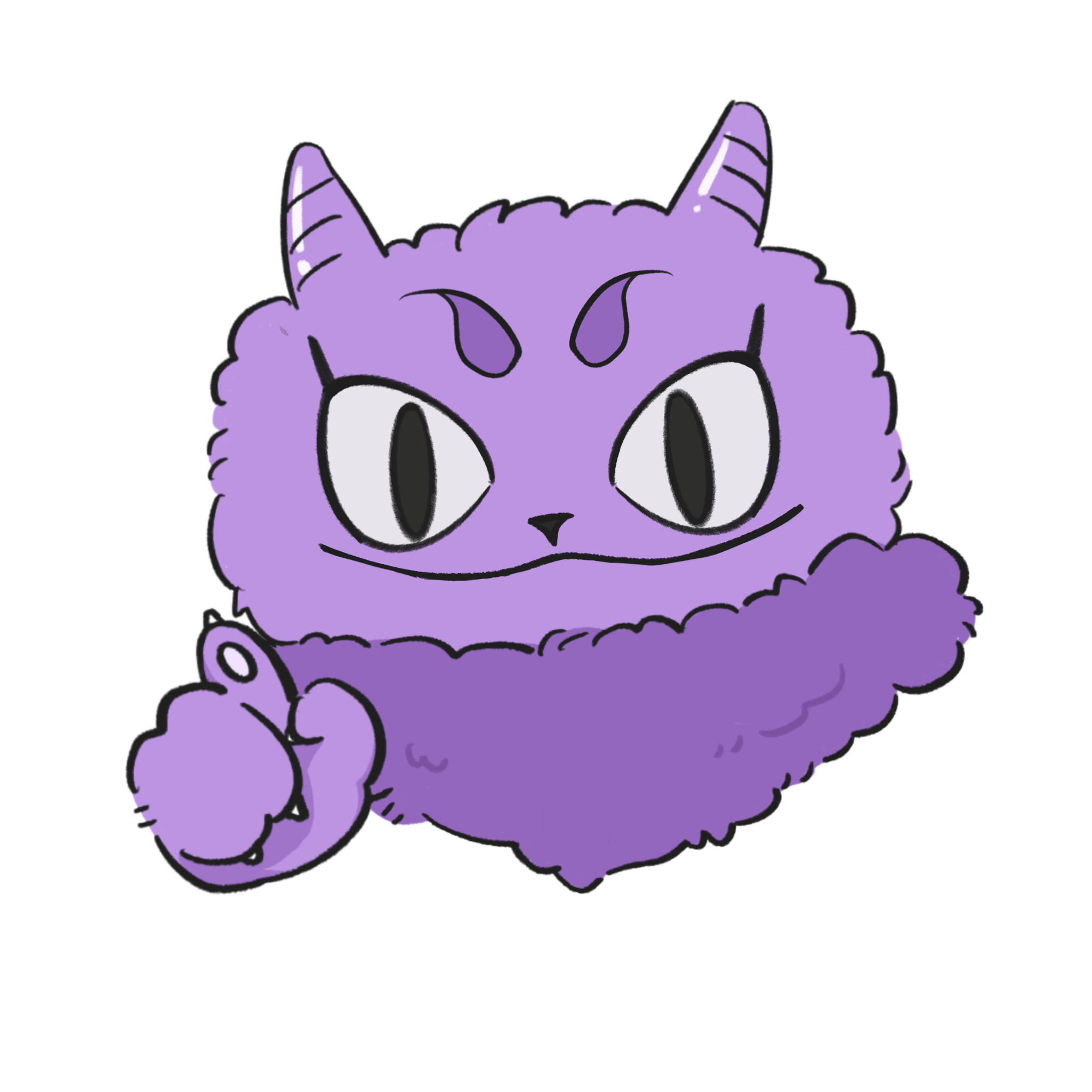 The Hate Monster purple character head