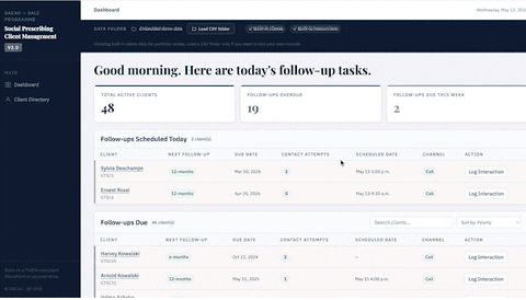 Animated LinkLog dashboard cover showing the follow-up workflow demo